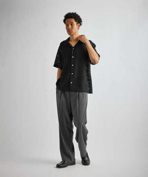 Saturdays NYC(サタデーズ ニューヨークシティ )の「George Herringbone Stripe Two Tuck Pant(その他パンツ・メンズ・グレー/ブラック・L/M/S)」の8枚目の写真