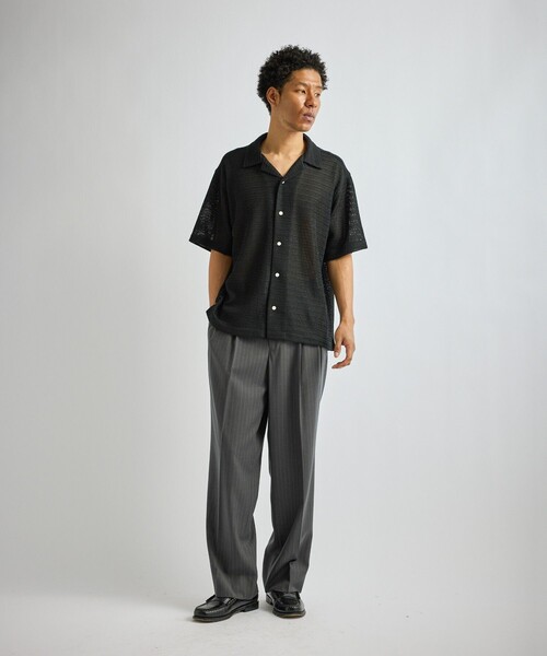 Saturdays NYC(サタデーズ ニューヨークシティ )の「George Herringbone Stripe Two Tuck Pant(その他パンツ・メンズ・グレー/ブラック・L/M/S)」の10枚目の写真