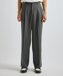 George Herringbone Stripe Two Tuck Pant