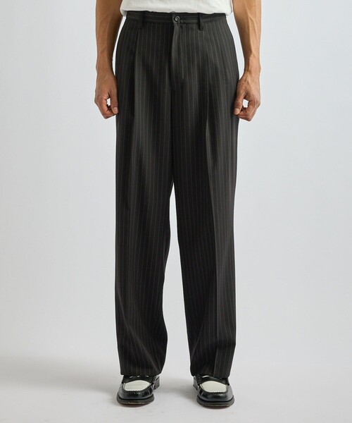 Saturdays NYC(サタデーズ ニューヨークシティ )の「George Herringbone Stripe Two Tuck Pant(その他パンツ・メンズ・グレー/ブラック・L/M/S)」の2枚目の写真