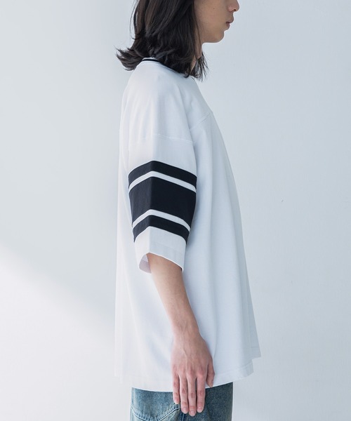Champion(チャンピオン)の「【Champion】フットボールTシャツ(Tシャツ/カットソー・メンズ・ブラック/オフホワイト・L/M/XL)」の22枚目の写真