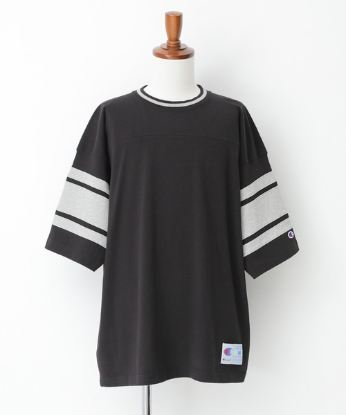 Champion(チャンピオン)の「【Champion】フットボールTシャツ(Tシャツ/カットソー・メンズ・ブラック/オフホワイト・L/M/XL)」の19枚目の写真