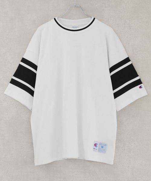 Champion(チャンピオン)の「【Champion】フットボールTシャツ(Tシャツ/カットソー・メンズ・ブラック/オフホワイト・L/M/XL)」の8枚目の写真