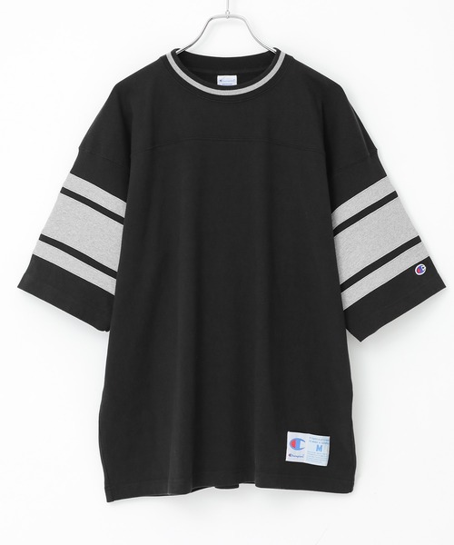 Champion(チャンピオン)の「【Champion】フットボールTシャツ(Tシャツ/カットソー・メンズ・ブラック/オフホワイト・L/M/XL)」の9枚目の写真