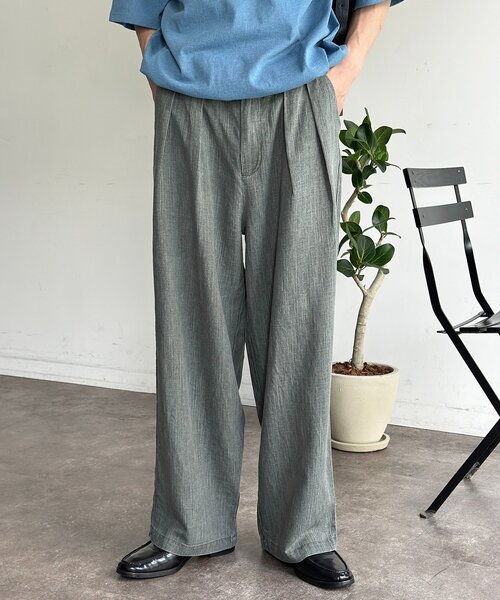 CPCM（シーピーシーエム）の「ピグメントリネン2タックスラックス（その他パンツ・レディース・ブラック/カーキ/ネイビー/ブラウン・MEDIUM/LARGE）」の4枚目の写真