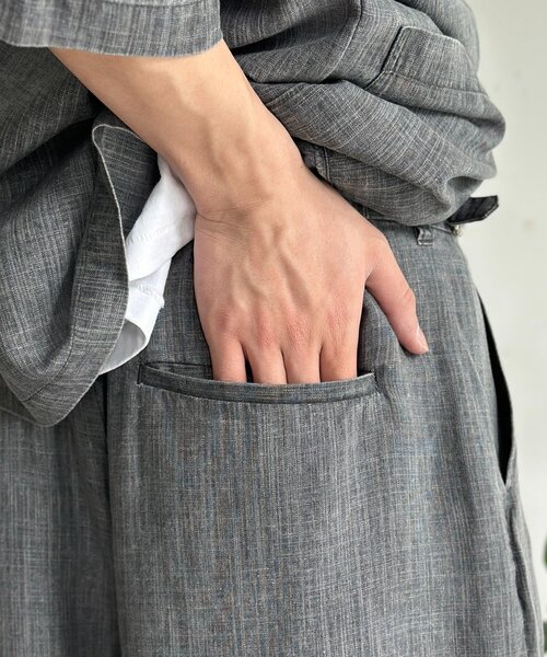 CPCM（シーピーシーエム）の「ピグメントリネン2タックスラックス（その他パンツ・レディース・ブラック/カーキ/ネイビー/ブラウン・MEDIUM/LARGE）」の15枚目の写真