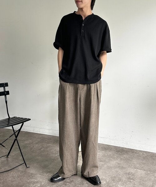 CPCM（シーピーシーエム）の「ピグメントリネン2タックスラックス（その他パンツ・レディース・ブラック/カーキ/ネイビー/ブラウン・MEDIUM/LARGE）」の22枚目の写真