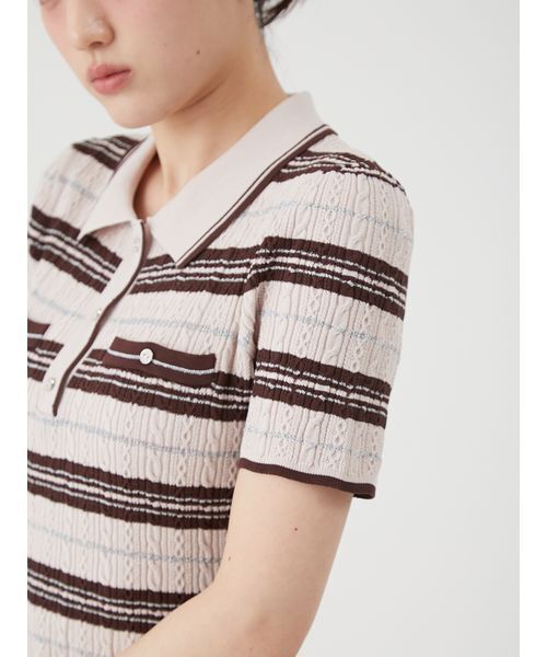 LILY BROWN(リリーブラウン)の「ポロニットミニワンピース(ワンピース・レディース・アイボリー/ピンク/ネイビー・F)」の10枚目の写真