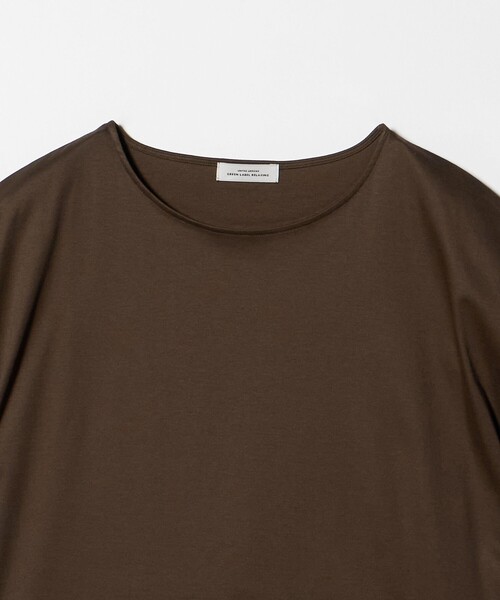 green label relaxing(グリーンレーベルリラクシング)の「ソデフリル Tシャツ 汗染み防止(Tシャツ/カットソー・レディース・ブラック/オフホワイト/ダークブラウン/ライトグレー・FREE)」の10枚目の写真