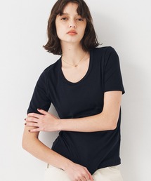 PUBLIC TOKYO | 最高級コットン|着心地◎|細見え|コンパクトTシャツ【2026新作】極 スクープネックTEE(Tシャツ/カットソー)