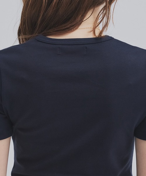 PUBLIC TOKYO(パブリックトウキョウ)の「最高級コットン|着心地◎|細見え|コンパクトTシャツ【2026新作】極 スクープネックTEE(Tシャツ/カットソー・レディース・ホワイト/ミント/ネイビー・1/2/3)」の18枚目の写真