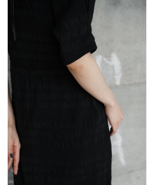 Katrin TOKYO(カトリーントーキョー)の「v-neck maxi onepiece(ワンピース・レディース・ブラック系その他/オレンジ系/ブラック/チェック・S-Short/M/S/XS)」の5枚目の写真
