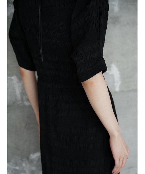 Katrin TOKYO(カトリーントーキョー)の「v-neck maxi onepiece(ワンピース・レディース・ブラック系その他/オレンジ系/ブラック/チェック・S-Short/M/S/XS)」の6枚目の写真