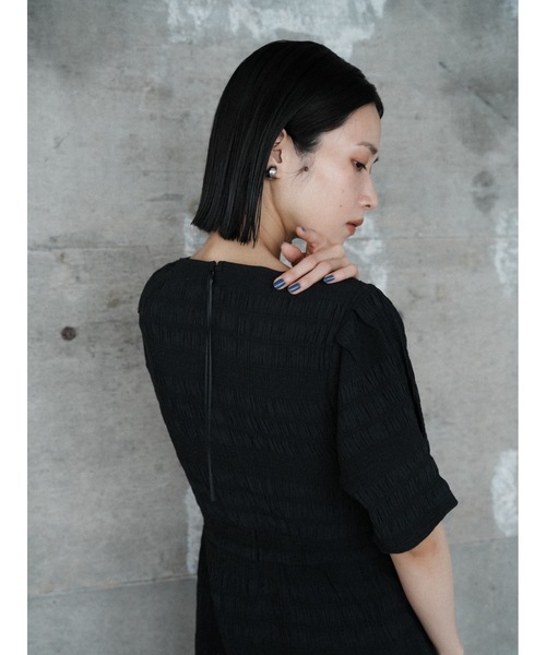 Katrin TOKYO(カトリーントーキョー)の「v-neck maxi onepiece(ワンピース・レディース・ブラック系その他/オレンジ系/ブラック/チェック・S-Short/M/S/XS)」の7枚目の写真