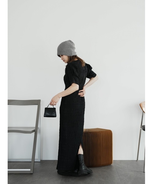 Katrin TOKYO(カトリーントーキョー)の「v-neck maxi onepiece(ワンピース・レディース・ブラック系その他/オレンジ系/ブラック/チェック・S-Short/M/S/XS)」の15枚目の写真