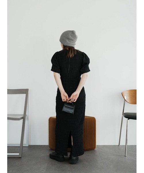 Katrin TOKYO(カトリーントーキョー)の「v-neck maxi onepiece(ワンピース・レディース・ブラック系その他/オレンジ系/ブラック/チェック・S-Short/M/S/XS)」の18枚目の写真