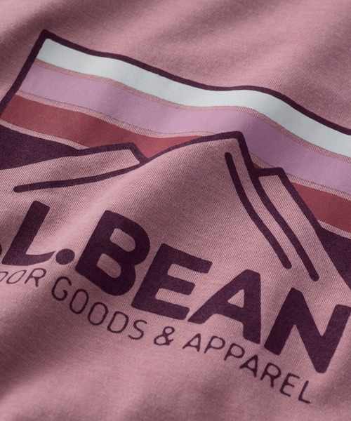 L.L.Bean（エルエルビーン）の「マウンテンサイド・クルーネック・ティ、半袖　グラフィック 米国フィット・レギュラー（Tシャツ/カットソー・レディース・ホワイト系/ヘザーグレー/スモークピンク・LARGE/MEDIUM/SMALL）」の6枚目の写真