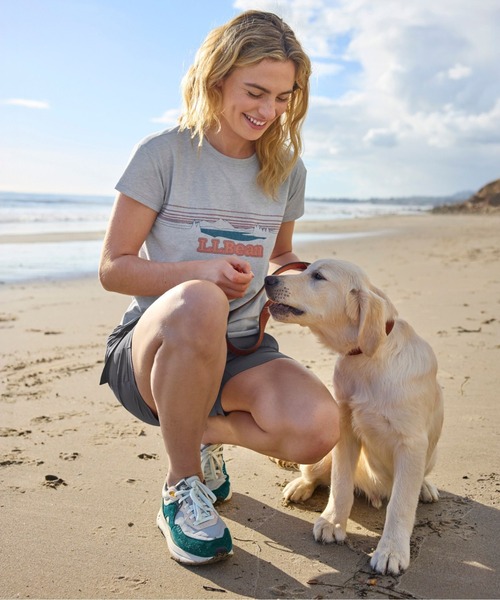 L.L.Bean（エルエルビーン）の「マウンテンサイド・クルーネック・ティ、半袖　グラフィック 米国フィット・レギュラー（Tシャツ/カットソー・レディース・ホワイト系/ヘザーグレー/スモークピンク・LARGE/MEDIUM/SMALL）」の8枚目の写真