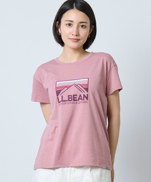 L.L.Bean（エルエルビーン）の「マウンテンサイド・クルーネック・ティ、半袖　グラフィック 米国フィット・レギュラー（Tシャツ/カットソー・レディース・ホワイト系/ヘザーグレー/スモークピンク・LARGE/MEDIUM/SMALL）」の15枚目の写真