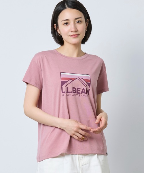 L.L.Bean（エルエルビーン）の「マウンテンサイド・クルーネック・ティ、半袖　グラフィック 米国フィット・レギュラー（Tシャツ/カットソー・レディース・ホワイト系/ヘザーグレー/スモークピンク・LARGE/MEDIUM/SMALL）」の16枚目の写真
