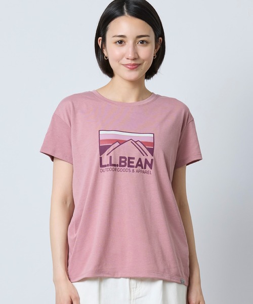 L.L.Bean（エルエルビーン）の「マウンテンサイド・クルーネック・ティ、半袖　グラフィック 米国フィット・レギュラー（Tシャツ/カットソー・レディース・ホワイト系/ヘザーグレー/スモークピンク・LARGE/MEDIUM/SMALL）」の17枚目の写真