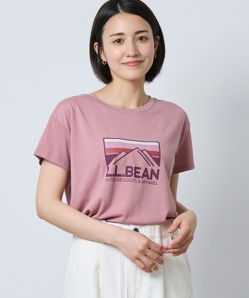 L.L.Bean（エルエルビーン）の「マウンテンサイド・クルーネック・ティ、半袖　グラフィック 米国フィット・レギュラー（Tシャツ/カットソー・レディース・ホワイト系/ヘザーグレー/スモークピンク・LARGE/MEDIUM/SMALL）」の11枚目の写真