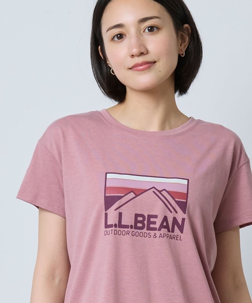 L.L.Bean（エルエルビーン）の「マウンテンサイド・クルーネック・ティ、半袖　グラフィック 米国フィット・レギュラー（Tシャツ/カットソー・レディース・ホワイト系/ヘザーグレー/スモークピンク・LARGE/MEDIUM/SMALL）」の10枚目の写真