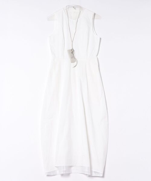 LAULEN（ローレン）の「lip case necklace set cotton sleeveless dress /リップケースネックレスセットコットンノースリーブワンピース（ワンピース・レディース・ホワイト/ブラック・FREE）」の11枚目の写真