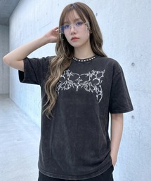 LOVE KILLER（ラブキラー）の「A'GEM/9 × .kom 『LOVE KILLER/ラブ キラー』 killer girl graphic logo t-shirt/キラーガールロゴTシャツ（Tシャツ/カットソー）」