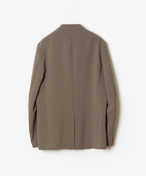 ATTACHMENT(アタッチメント)の「PE ストレッチダブルクロス カラーレスジャケット / PE STRETCH DOUBLE CLOTH COLLARLESS JACKET(テーラードジャケット・メンズ・ブラウン/グレー/ブラック・2/4/3/1)」の8枚目の写真