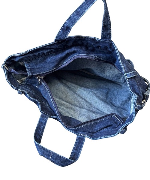 SNOOPY×OLD BETTY'S(スヌーピーカケルオールドベティーズ)の「スヌーピー【SNOOPY】BigPocket Denim 2Way BAG(ショルダーバッグ・レディース・インディゴブルー・FREE)」の11枚目の写真