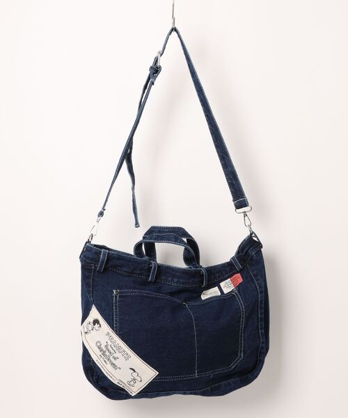 SNOOPY×OLD BETTY'S(スヌーピーカケルオールドベティーズ)の「スヌーピー【SNOOPY】BigPocket Denim 2Way BAG(ショルダーバッグ・レディース・インディゴブルー・FREE)」の12枚目の写真