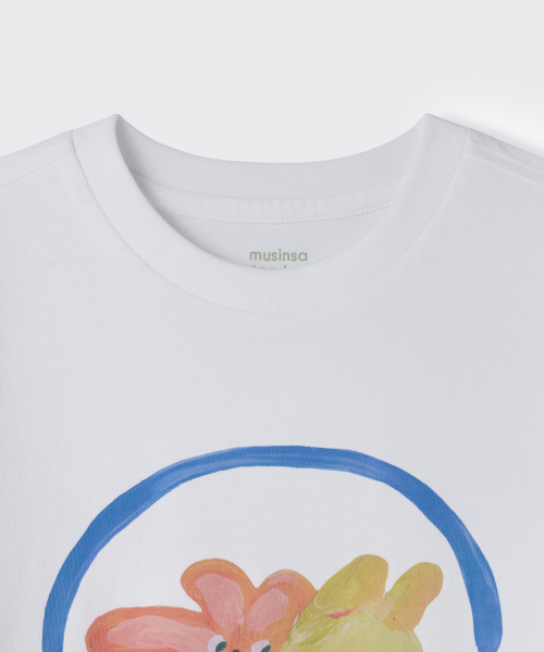 MUSINSA STANDARD KIDS（ムシンサスタンダードキッズ）の「[スロコースターコラボ] リラックスドTシャツ2パック7（Tシャツ/カットソー・レディース・その他・110/120/130/140/150/160）」の4枚目の写真
