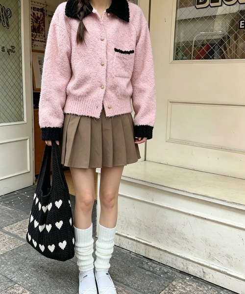 Miniministore(ミニミニストア)の「ニットバッグ 大容量トートバッグ肩掛け鞄(トートバッグ・レディース・ベージュ/ブラック/オフホワイト・FREE)」の18枚目の写真