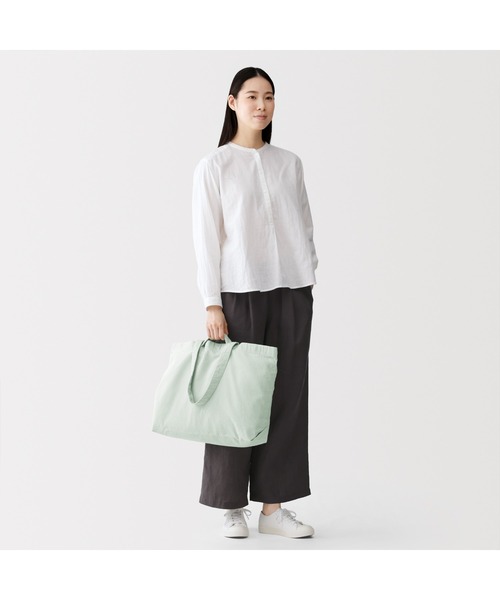 無印良品（ムジルシリョウヒン）の「綿　製品洗い　横型　トートバッグ（トートバッグ・レディース・ライトグレー/グレー系/ライトグリーン/ライトイエロー・FREE）」の19枚目の写真