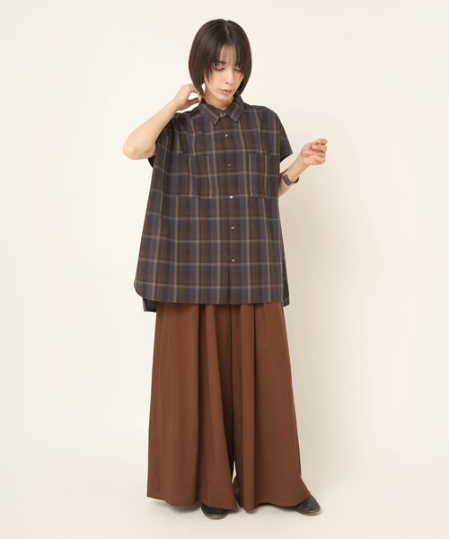 RNA-N(アールエヌエーエヌ)の「R4487 リネンレーヨンスカートパンツ(その他パンツ・レディース・ブラウン/グレー/ブラック・MEDIUM/SMALL)」の13枚目の写真