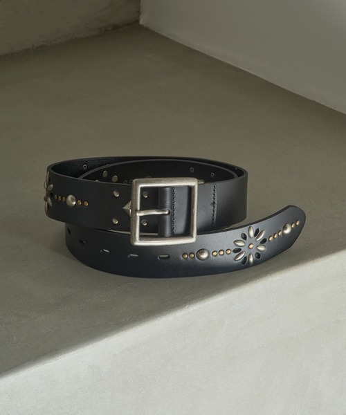 セール】【TCY】40mm フラワースタッズギャリソンベルト M0932P