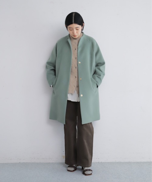 NOMBRE IMPAIR(ノンブルアンペール)の「TCストライプコンビ スタンドネックシャツ(シャツ/ブラウス・レディース・サックスブルー/ブラウン・FREE)」の12枚目の写真