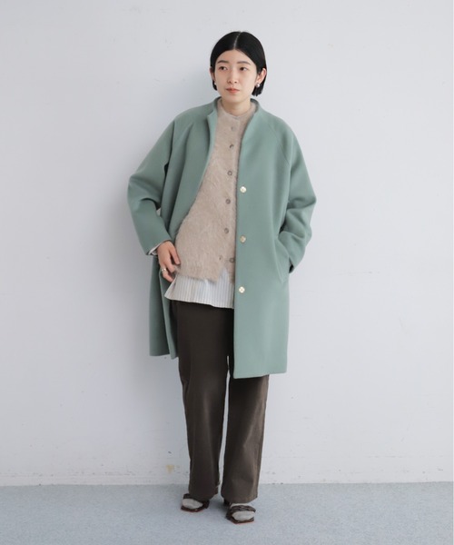 NOMBRE IMPAIR(ノンブルアンペール)の「TCストライプコンビ スタンドネックシャツ(シャツ/ブラウス・レディース・サックスブルー/ブラウン・FREE)」の13枚目の写真