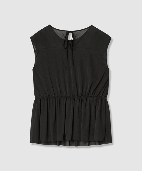 ANAYI(アナイ)の「トリコットシフォンシャーリング プルオーバー(Tシャツ/カットソー・レディース・ホワイト/ブラック・38)」の6枚目の写真