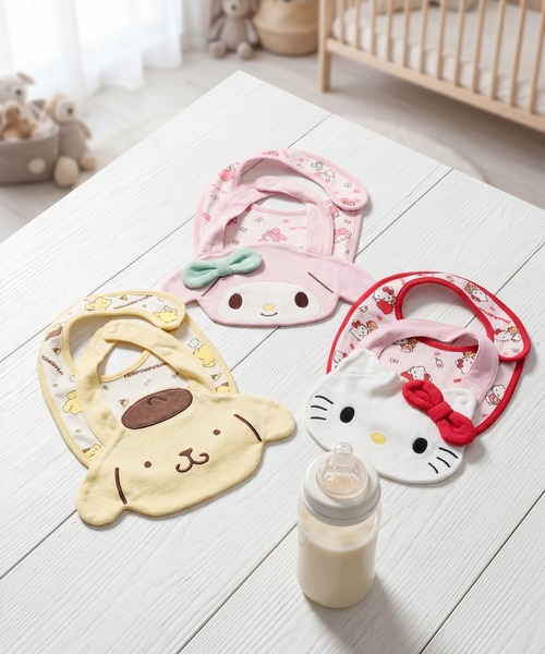 sanrio(サンリオ)の「〈サンリオ〉2Pスタイ(スタイ/よだれかけ・キッズ・ホワイト/ピンク/イエロー・FREE)」の13枚目の写真