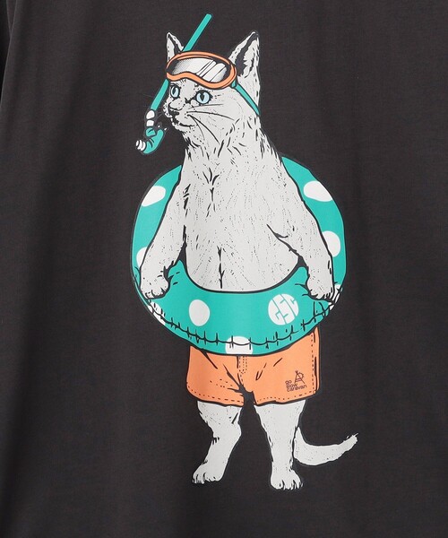 go slow caravan(ゴースローキャラバン)の「go slow caravan/ゴースローキャラバン UVケア 吸水速乾 海猫TEE クルーネックTシャツ【限定展開】(Tシャツ/カットソー・メンズ・チャコールグレー/オフホワイト・4/3/2/5)」の5枚目の写真