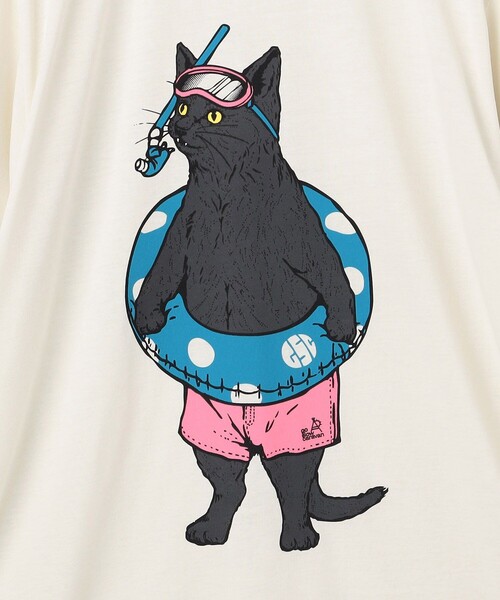 go slow caravan(ゴースローキャラバン)の「go slow caravan/ゴースローキャラバン UVケア 吸水速乾 海猫TEE クルーネックTシャツ【限定展開】(Tシャツ/カットソー・メンズ・チャコールグレー/オフホワイト・4/3/2/5)」の9枚目の写真