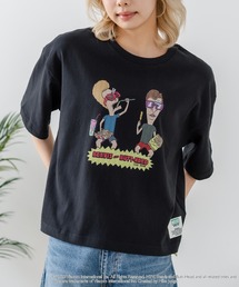 【DISCUS/ディスカス】【選べる丈感・ビーバス&バッドヘッド】DISCUS×BEAVIS AND BUTT-HEAD コラボTシャツ 綿100% クルーネック アニメ キャラクタープリント アメカジ ストリート