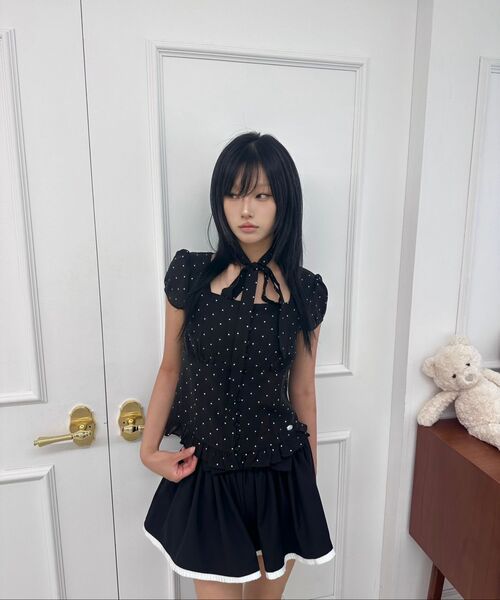 ILLIGO(イリゴ)の「ボウパンプキンスカートパンツブラック(スカート・レディース・その他・SMALL/MEDIUM)」の4枚目の写真