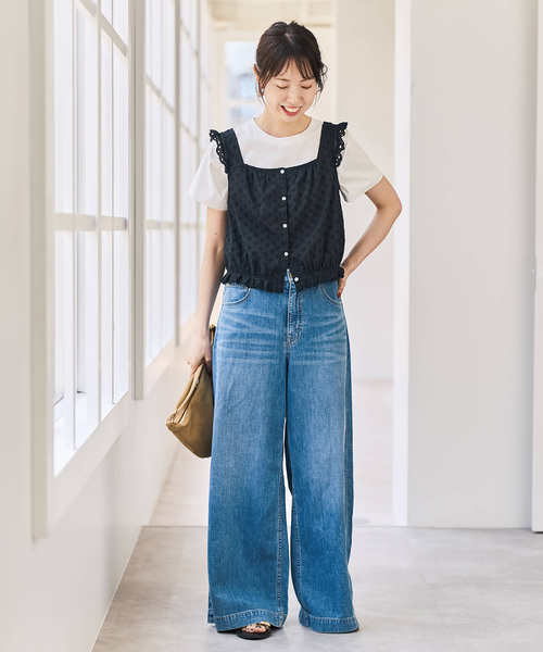 Spick & Span(スピックアンドスパン)の「Higuchi*S フラワー刺繍タンクブラウス(シャツ/ブラウス・レディース・ブラック/ホワイト・FREE)」の20枚目の写真