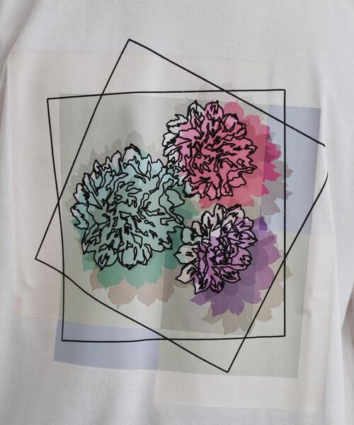 tk.TAKEO KIKUCHI（ティーケータケオキクチ）の「フラワープリントTシャツ（Tシャツ/カットソー・メンズ・ホワイト/ライトグレー/ブラック・04/03/02）」の7枚目の写真