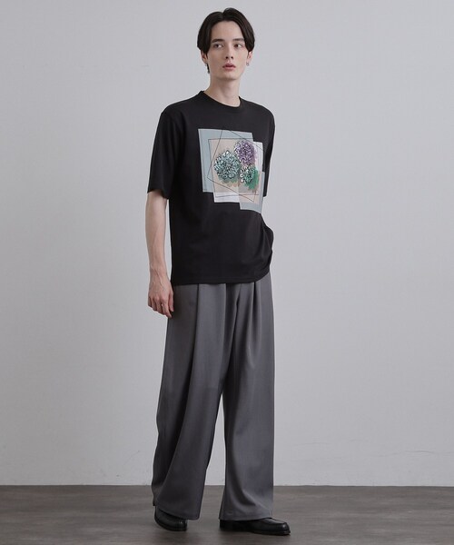 tk.TAKEO KIKUCHI（ティーケータケオキクチ）の「フラワープリントTシャツ（Tシャツ/カットソー・メンズ・ホワイト/ライトグレー/ブラック・04/03/02）」の10枚目の写真