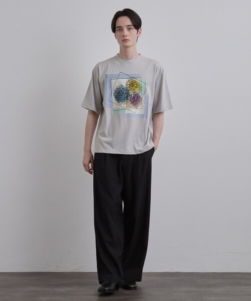 tk.TAKEO KIKUCHI（ティーケータケオキクチ）の「フラワープリントTシャツ（Tシャツ/カットソー・メンズ・ホワイト/ライトグレー/ブラック・04/03/02）」の15枚目の写真