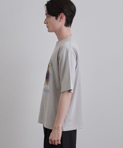 tk.TAKEO KIKUCHI（ティーケータケオキクチ）の「フラワープリントTシャツ（Tシャツ/カットソー・メンズ・ホワイト/ライトグレー/ブラック・04/03/02）」の19枚目の写真
